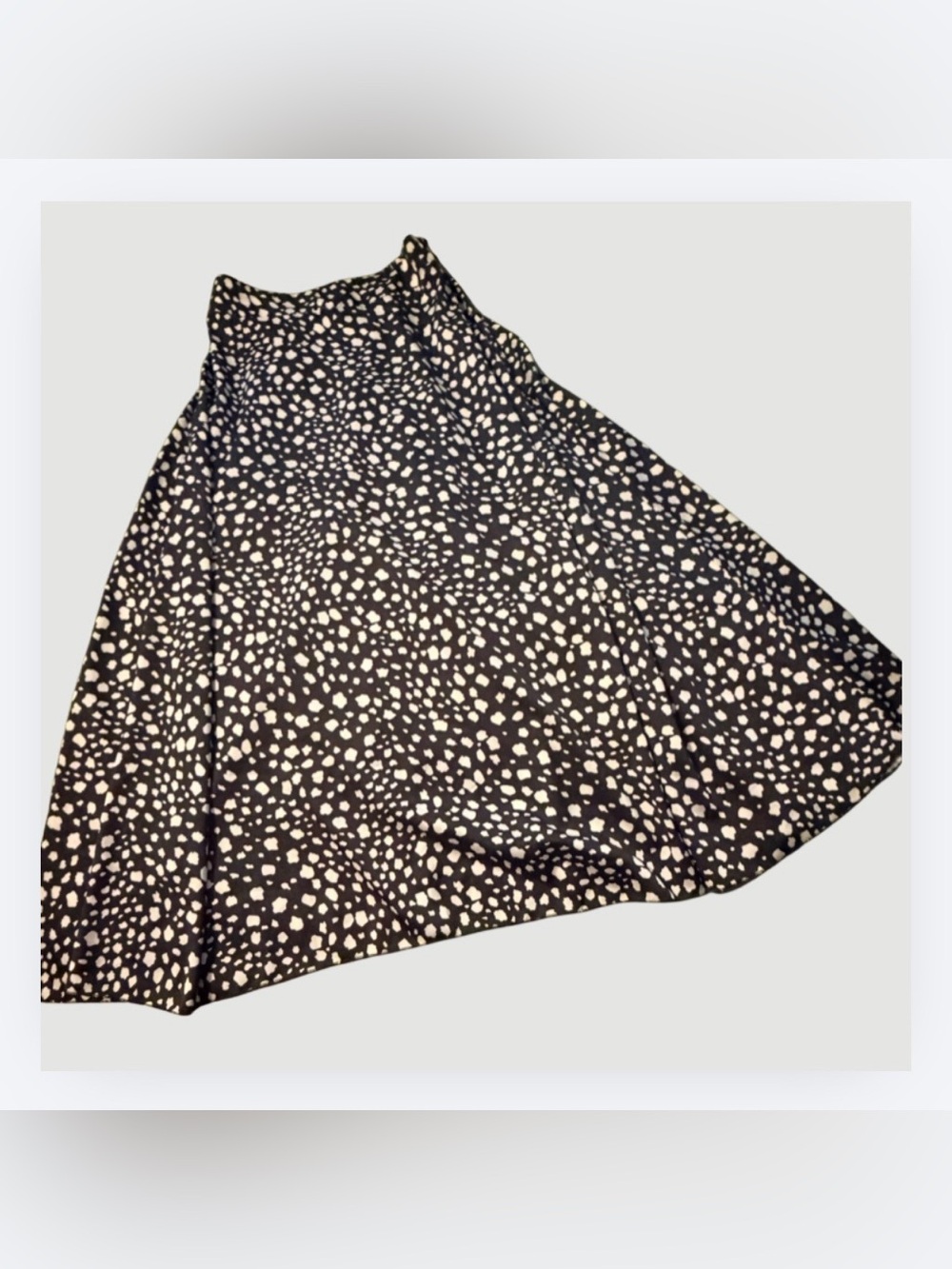Nasty Gal Black & White Speckled A-Line Skirt, Size XS